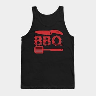 BBQ and Grill Lovers | Humorous Chef Distressed Tank Top